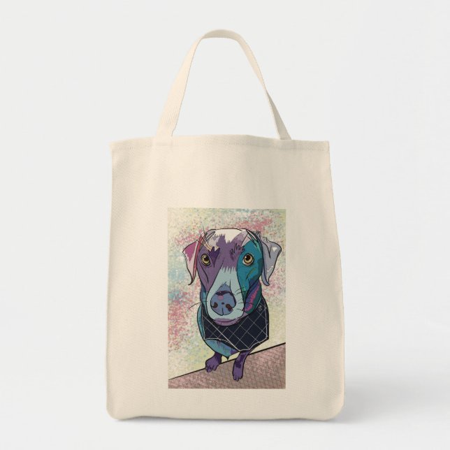 Silver Lab Tote Bag (Front)