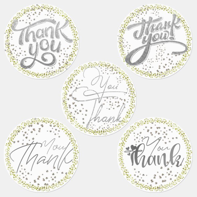 Silver Labels with Gold of Gratitude (Group)