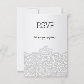 Silver lace elegant all event rsvp response