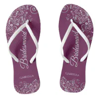 Purple flip flops for sales wedding