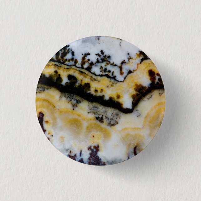 Silver Lace Onyx Button (Front)