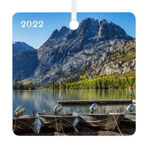 Silver Lake, California, Square  Metal Ornament