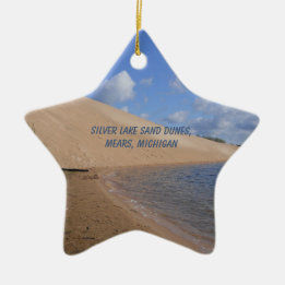 Silver Lake Sand Dunes, Mears, Michigan Ceramic Ornament