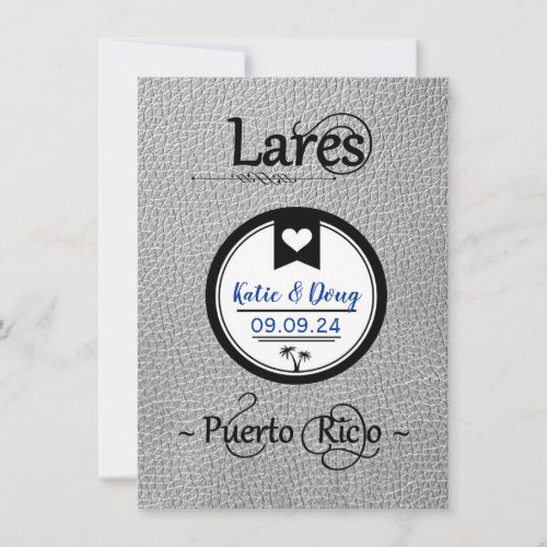 Silver Lares Puerto Rico Passport Save the Date