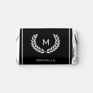 Silver Laurel on Black Hershey's Miniatures