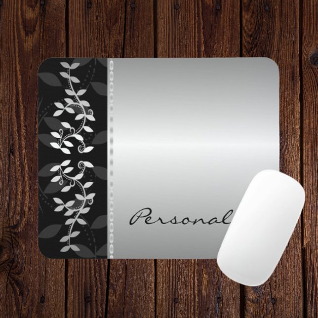 Silver Leaf Border Mousepad (Silver Leaf Border Mousepad)