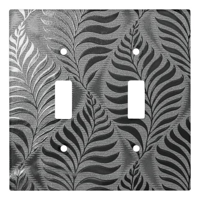 Silver Leaf Light Switch Cover (Front)