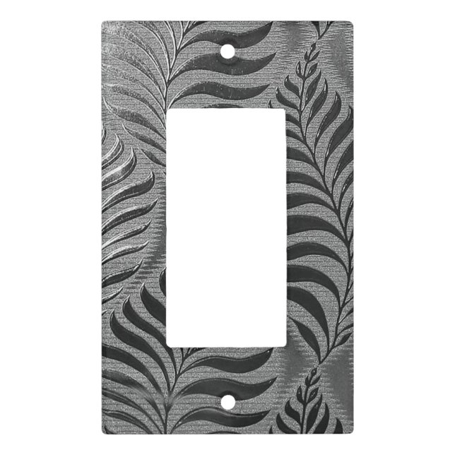 Silver Leaf Light Switch Cover (Front)