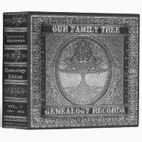 Silver Leaf Look Genealogy Binder