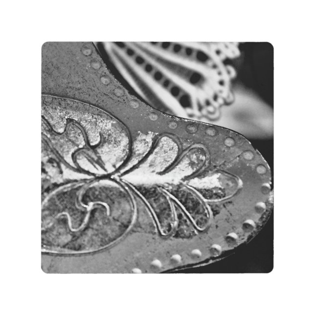 Silver Leaf Metal Print (Front)