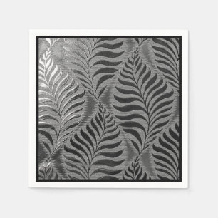 Silver Leaf Motif Napkins