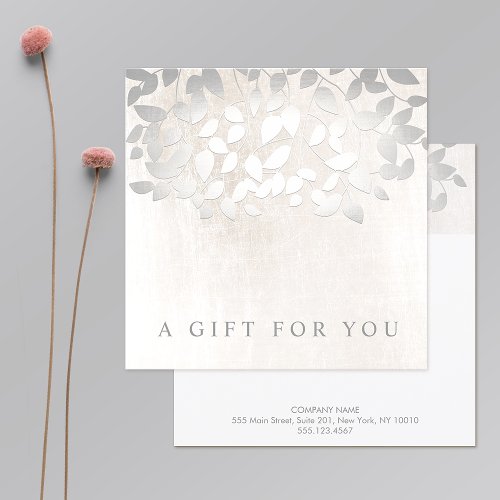Silver Leaves Marble Salon Spa Gift Certificate