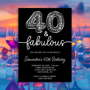 Silver Leopard 40 and Fabulous Black Invitation