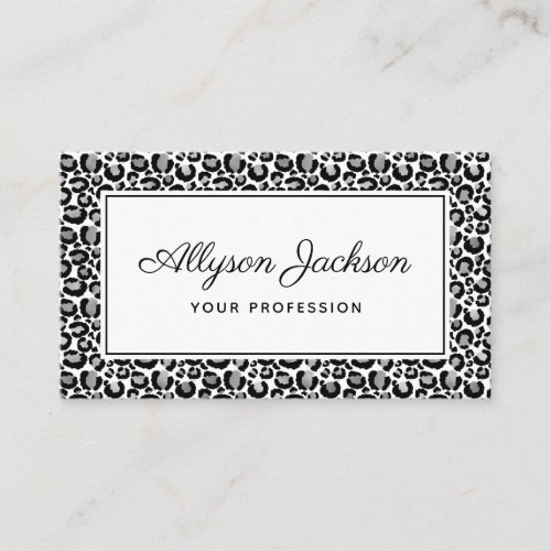 Silver Leopard Business Card