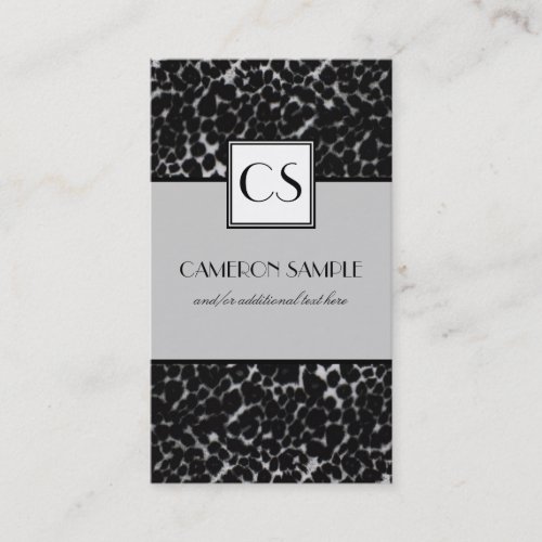 Silver Leopard Business Card Templates