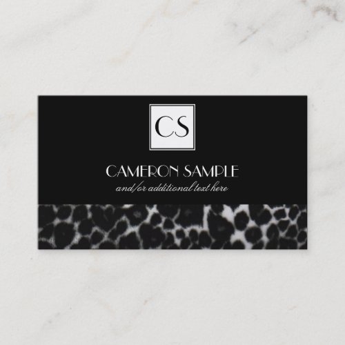 Silver Leopard Business Card Template