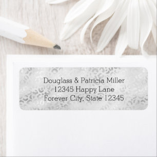 Silver Leopard Print Label