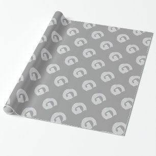 Silver Letter G Wrapping Paper