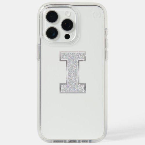 Silver Letter I iPhone 15 Pro Max Case