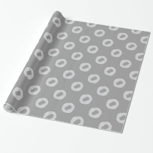 Silver Letter O Wrapping Paper