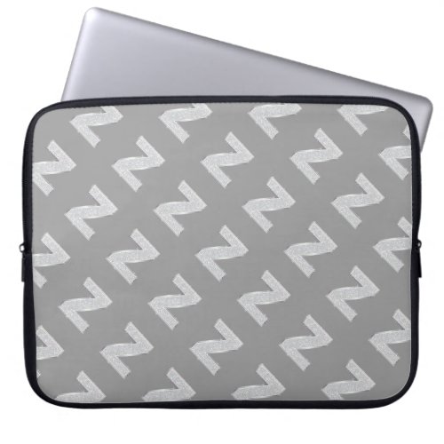 Silver Letter Z Laptop Sleeve