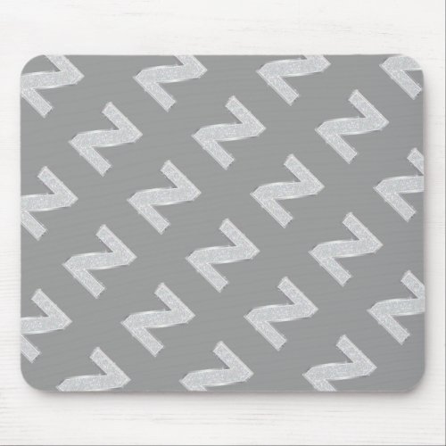 Silver Letter Z Mouse Pad