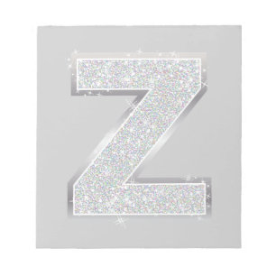 Silver Letter Z Notepad