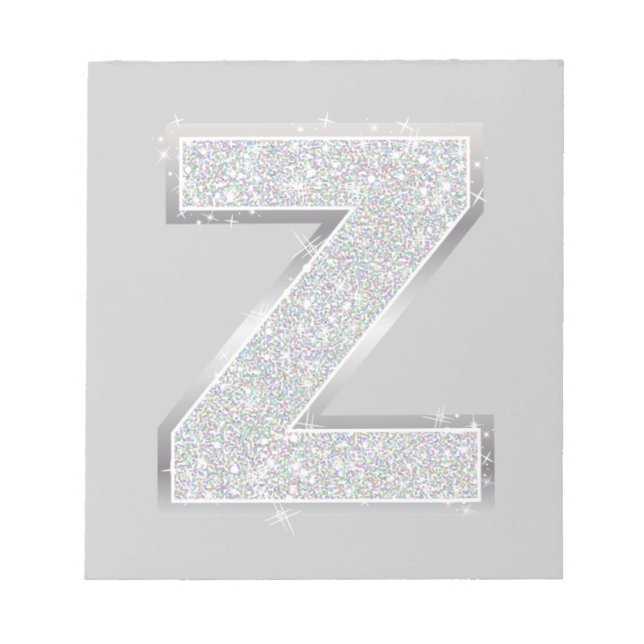 Silver Letter Z Notepad (Front)