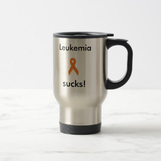 silver, Leukemia sucks! travel mug.. Mug