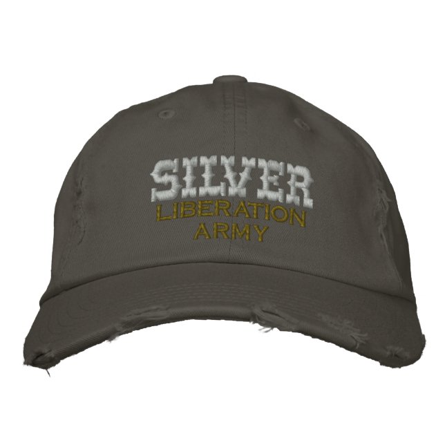 SILVER Liberation Army, Embroidered Baseball Hat (Front)