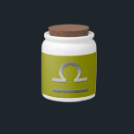 silver libra candy jar<br><div class="desc">Silver libra zodiacal sign for your table. The colour of the background is customizable.</div>
