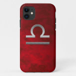 silver libra - red iPhone 11 case