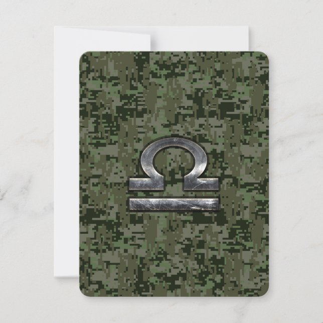 Silver Libra Zodiac Green Digital Camo (Front)