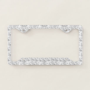 $ Silver $ License Plate Frame