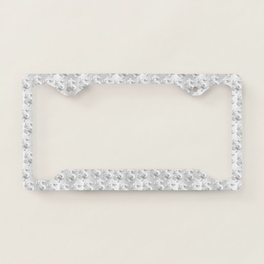  Silver License Plate Frame
