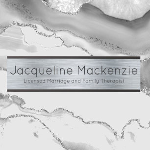 Silver Licensed Marriage and Family Therapist Door Sign