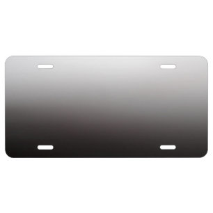Silver Light Dark Shadow Metal License Plate