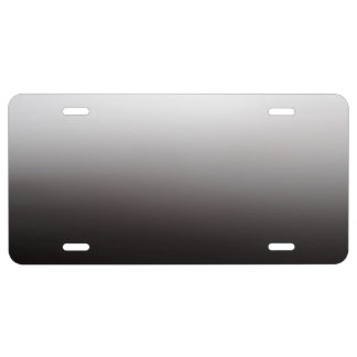 Silver Light Dark Shadow Metal License Plate