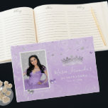 Silver Light Purple Rose Elegant Photo Quinceanera Guest Book<br><div class="desc">With options both in silver and gold, create your own personalized elegant quinceanera guest books with an easy DIY template in beautiful hues of light purple. These pretty custom template guest books can fit your plans for a for a lavender themed sweet 16, Mexican 15th birthday party, once upon a...</div>