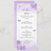 Purple Butterfly Themed Baby Shower Food Menu