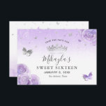 Silver Light Purple Roses Elegant Save The Date<br><div class="desc">Do you happen to be searching for elegant save the date ideas in silver and light purple party theme colors? These simple DIY template save the date invitations give you the creative flexibility to create your own pretty royal princess themed stationery. The pale dusty purple botanical watercolor artwork created by...</div>