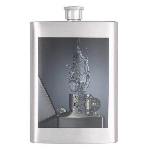 Silver Lighter Flask