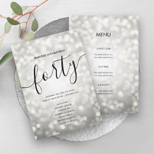 Silver Lights 40th Birthday Menu Program