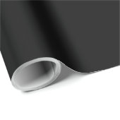 Silver Like Caduceus Medical Symbol on Black Decor Wrapping Paper (Roll Corner)