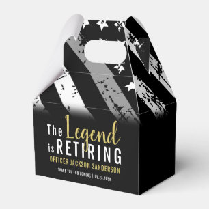 Silver Line Corrections Officer Retirement Party Favor Boxes