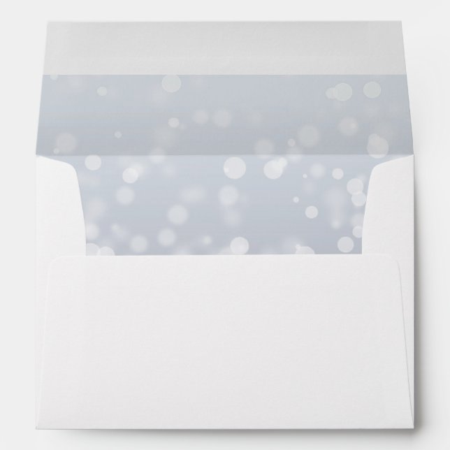 Silver Lined Christmas Wedding Envelope (Back (Bottom))