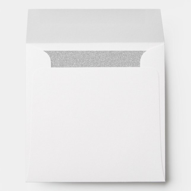 Silver Lined Wedding Invitation Envelope (Back (Bottom))
