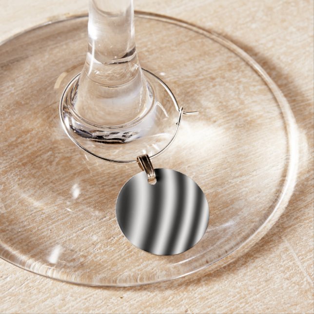 Silver Lines Wine Glass Charm (In Situ)