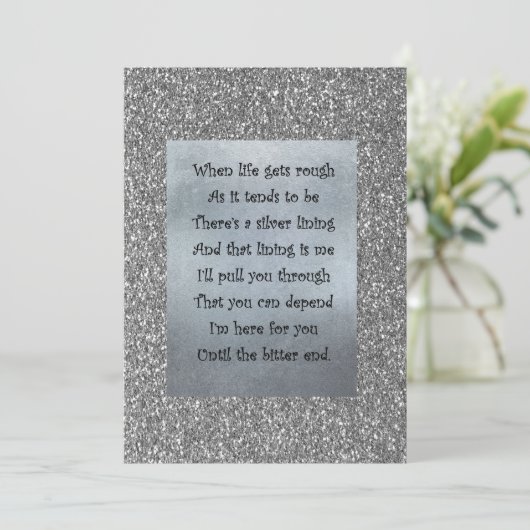 Silver lining card (Standing Front)