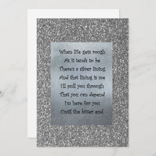 Silver lining card (Front/Back)